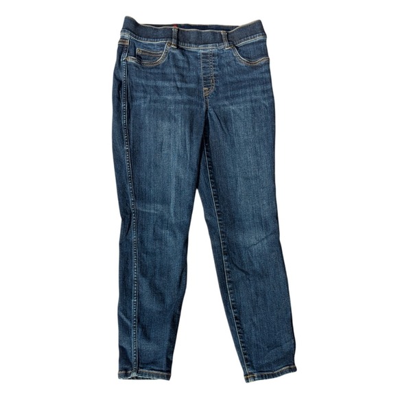 SPANX Pull On Denim Jeggings‎ Dark Wash Comfort Stretch Women's Medium - Picture 1 of 6